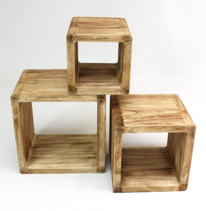 Regal-Cubes 'Geflammt', 3er Set